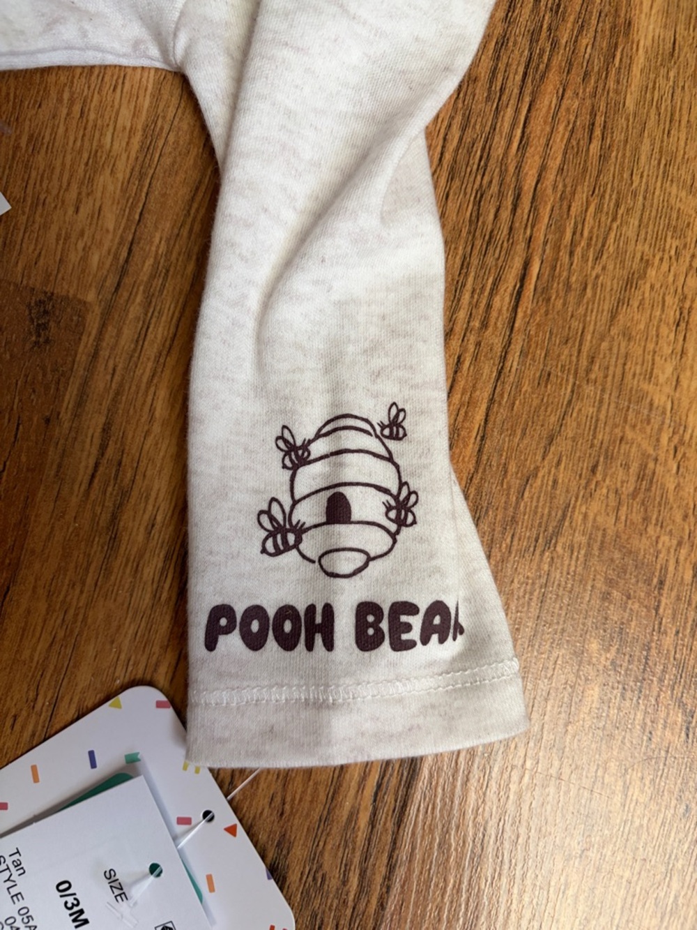 Baby 2pc Disney Winnie The Pooh Long Sleeve Bodysuit & Overalls Set - Tan 0-3M - Picture 8 of 8
